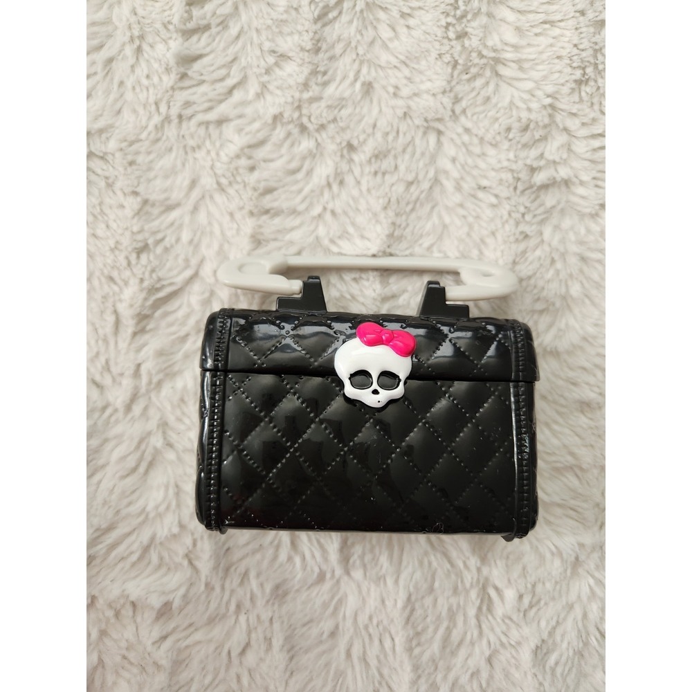 Monster High Black Purse with Skull-Safety Pin Handle